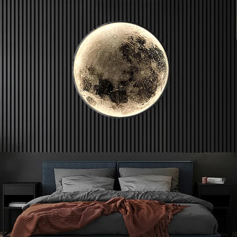 Modern LED Wall Lamp Moon Indoor Lighting For Bedroom Living Hall Room Home Decoration Wall Lights Aisle Corridor Wall Sconces